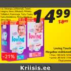 Mähkmed - Loving Touch
MegaBox mähkmed • Maxi, 100 tk/0.15/tk
• Junior, 88 tk/0.17/tk