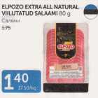 ELPOZO SXTRA ALL NATURAL VIILUTATUD SALAAMI, 80 G