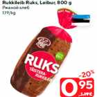 Allahindlus - Rukkileib Ruks, Leibur, 800 g
