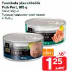 Allahindlus - Tuunikala päevalilleõlis
Fish Port, 185 g

