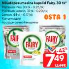 Nõudepesumasina kapslid Fairy, 30 tk*

