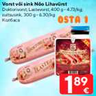Vorst või sink Nõo Lihavürst

