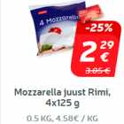 Сыр Mozzarella Rimi, 4х125 г