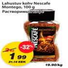 Allahindlus - Lahustuv kohv Nescafe Montego