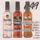 Rumm Caribba, 37,5%, 0,5 l .Negro .Blanco; Muu piiritusjook Caribba Xtabla, 35%, 0,5 l