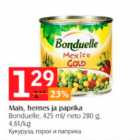 Mais, hernes ja paprika