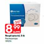 Respiraatorid, 5 tk
