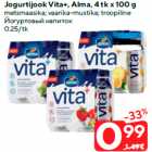 Allahindlus - Jogurtijook Vita+, Alma, 4 tk x 100 g

