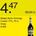 Allahindlus - Belgia liköör Konings Cream