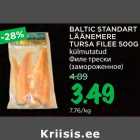 Allahindlus - BALTIC STANDART
LÄÄNEMERE
TURSA FILEE 500G
külmutatud