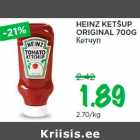 HEINZ KETŠUP
ORIGINAL 700G