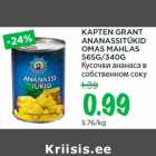 Магазин:Maksimarket, Konsum, AjaO,Скидка:Кусочки ананаса в
собственном соку