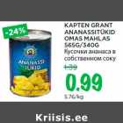 Allahindlus - KAPTEN GRANT
ANANASSITÜKID
OMAS MAHLAS
565G/340G