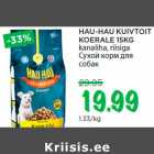 Allahindlus - HAU-HAU KUIVTOIT
KOERALE 15KG
kanaliha, riisiga