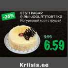 Allahindlus - EESTI PAGAR
PIRNI-JOGURTITORT 1KG