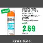 LÓREAL MEN
EXPERT HYDRA
SENSITIVE
RASEERIMISVAHT
200ML