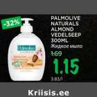 Allahindlus - PALMOLIVE
NATURALS
ALMOND
VEDELSEEP
300ML