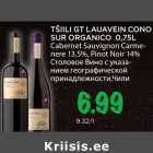TŠIILI GT LAUAVEIN CONO
SUR ORGANICO 0,75L
