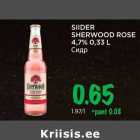 Allahindlus - SIIDER
SHERWOOD ROSE
4,7% 0,33 L