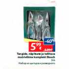 Tangide, näpitsate ja tellitava
mutrivõtme komplekt Bosch
3 tk
