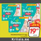 Mähkmed - Püksmähkmed Pampers, 66 - 86 tk*