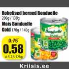 Allahindlus - Rohelised herned Bonduelle 200g / 130g,
Mais Bonduelle
Gold 170g / 140g