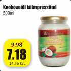 Allahindlus - Kookoseõli külmpressitud 500 ml