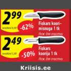 Fiskars koorimisnuga 2,99, Fiskars koorija 2,49