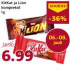 Магазин:Comarket,Скидка:Конфеты KitKat и Lion