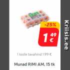 Магазин:Hüper Rimi, Rimi, Mini Rimi,Скидка:Яйца RIMI АМ, 15 шт