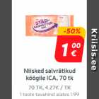 Магазин:Hüper Rimi,Скидка:Влажные салфетки
для кухни ICA, 70 шт.