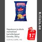 Hapukoore ja sibula maitselised
kartulikrõpsud Estrella, 350 g