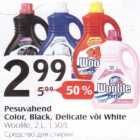 Pesuvahend Color, Black, Delicate või White