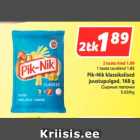 2 toote hind 1.89
1 toote tavahind 1.85
Pik-Nik klassikalised
juustupulgad, 168 g