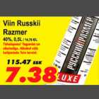 Allahindlus - Viin Ruskii Razmer