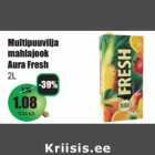 Allahindlus - Multipuuvilja
mahlajook
Aura Fresh
2L