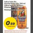 Alkohol - Saksa hele õlu Apostel Bräu 
Saksa hele õlu Wolters Pilsener