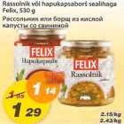 Rassolnik või hapukapsaborš sealihaga Felix