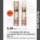 Taft Complete Ultra Strong juukselakk 250 ml või juuksevaht 200 ml 