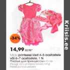 Mick] printsessi kleit 4-5 aastastele või 6-7 aastastele, l tk