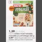 Allahindlus - Nestle krõbe müsli helveste, mandlite ja pähklitega