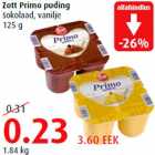 Allahindlus - Zott Primo puding šokolaad, vanilje 125 g