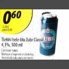 Tšehhi hele õlu Zubr Classic 4,1%, 500ml