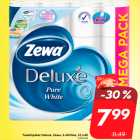 Туалетная бумага Deluxe, Zewa, 3 слоя, 32 рулона