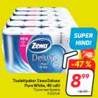 Tualettpaber Zewa Deluxe
Pure White, 40 rulli