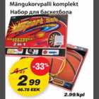 Mängukorvpalli komplekt