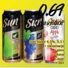 Allahindlus - Sun siider 4,5%, 0,5 l
• viinamarja
• pirni
• õuna