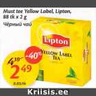 Allahindlus - Must tee Yellow Label, Lipton 