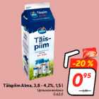 Täispiim Alma, 3,8 - 4,2%, 1,5 l