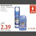 Allahindlus - Mennen Speed stick aerosool-,pulkdeodorant veekindel